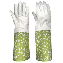 Canvas Cuff Garden Pruning Palm Reinforced Cow Grain Leather Gardening Work Gloves